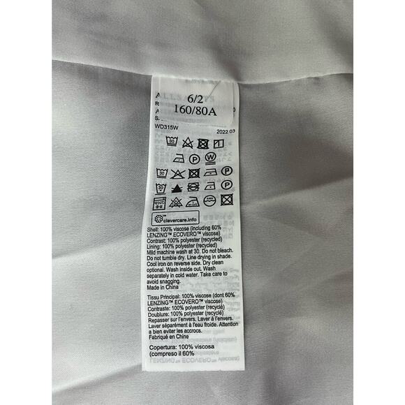 AllSaints Sanina Waktu Long Sleeve Mini Dress V-Neck Animal Print Size 2 NEW - Picture 11 of 11